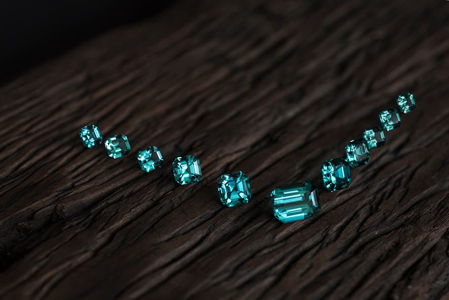 Tourmaline bleue taillée